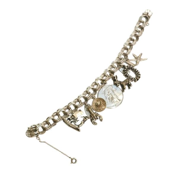 Vintage Sterling Silver Charm Bracelet - Bells Trading Post, Maisels & More - Picture 2 of 2